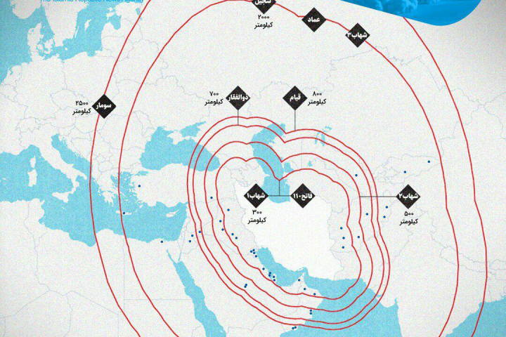 اینفوگرافی/ پایگاه‌های آمریکایی در تیررس موشک‌های ایران