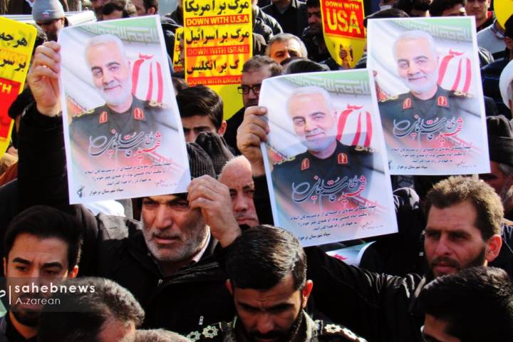 تصاویر| راهپیمایی عظیم مردم برخوار در محکومیت ترور سردارسلیمانی