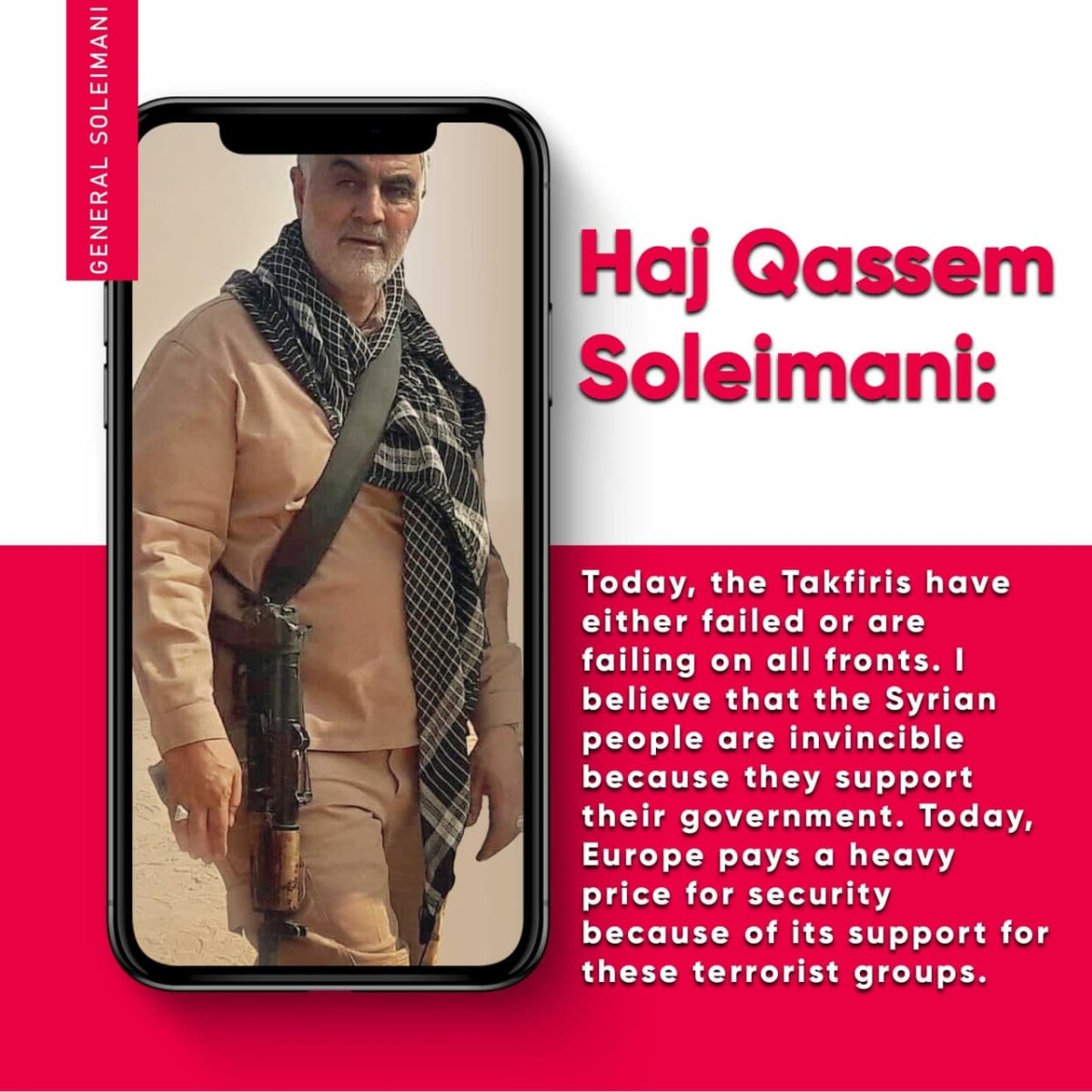 Haj Qassem Soleimani: Today, the Takfiris have either failed or are failing on all fronts.