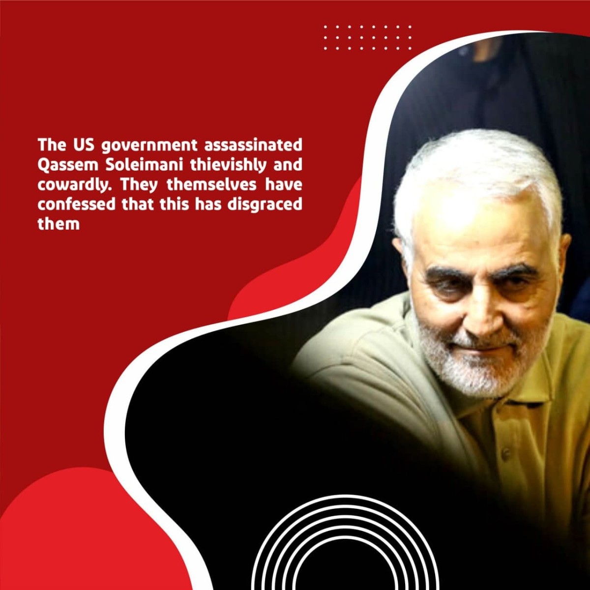 The US government assassinated Qassem Soleimani thievishly and cowardly.