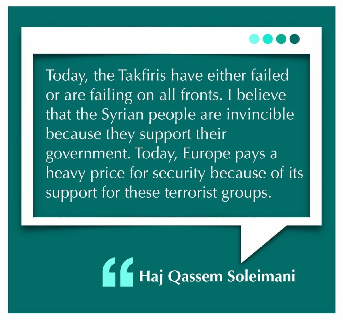 Today, the Takfiris have either failed or are failing on all fronts