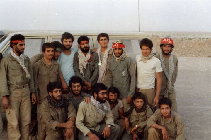 Martyr Haj Qasem Soleimani among the holy defense fighters