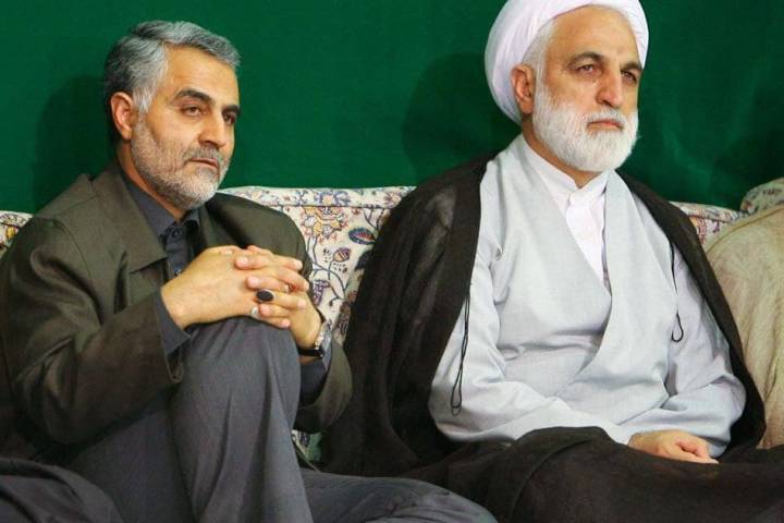  Hojjatoleslam Ejeh with Haj Qasem Soleimani in the House of Leaders