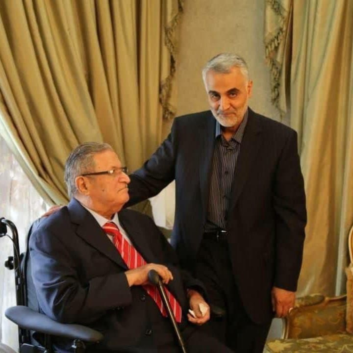  Shahid  Haj Qasem Soleimani And the late Jalal Talabani