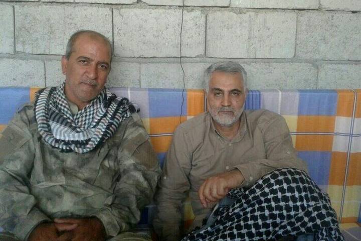  Martyr Haj Qasem Soleimani with Abu Mustafa al-Emami