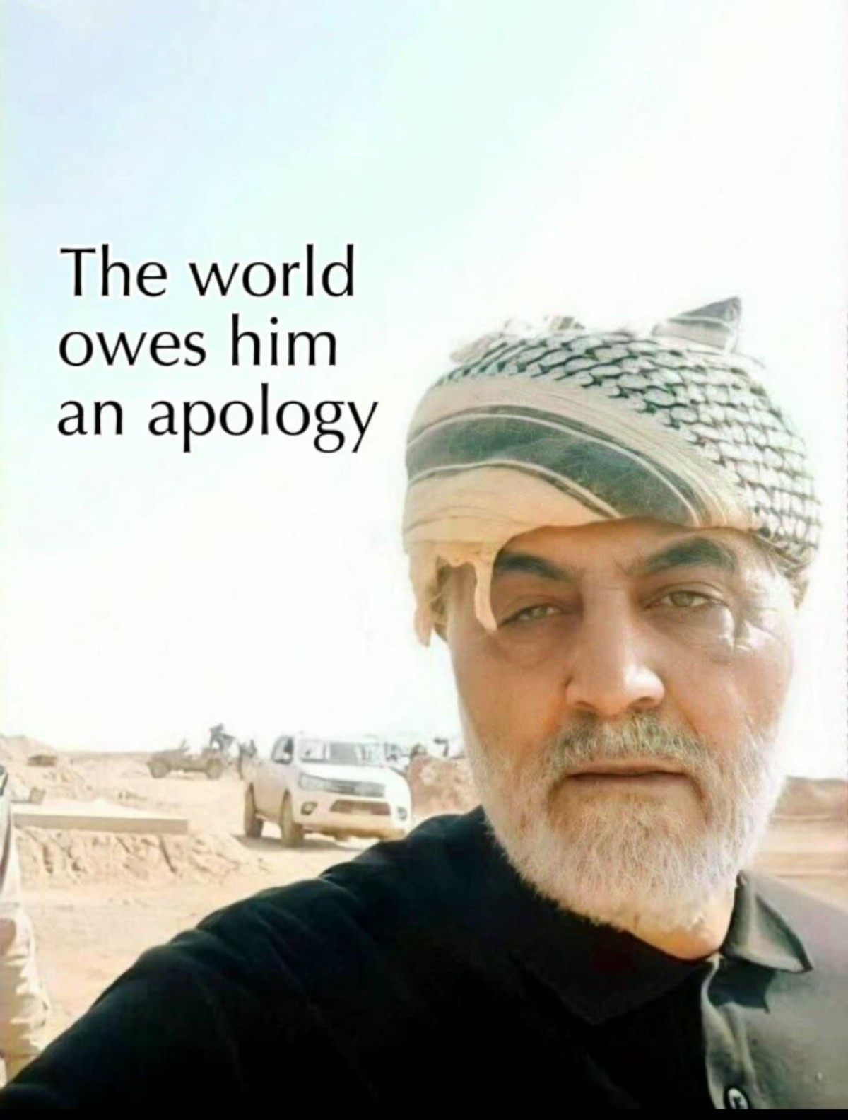 The world owes him an apology