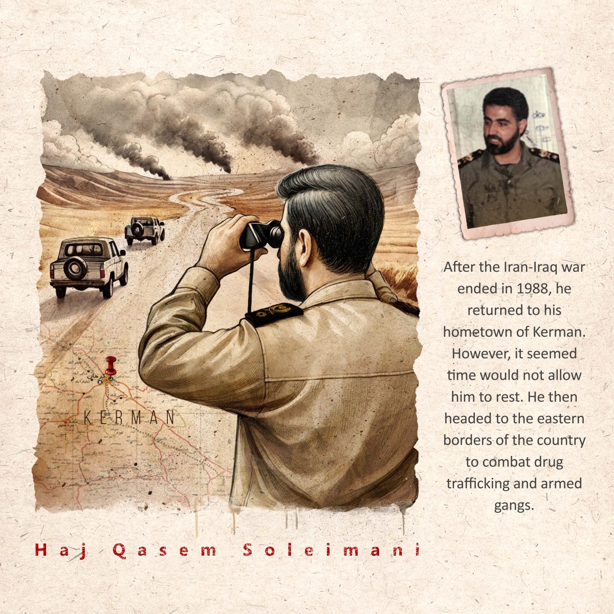 Poster collection of the life of Martyr Soleimani