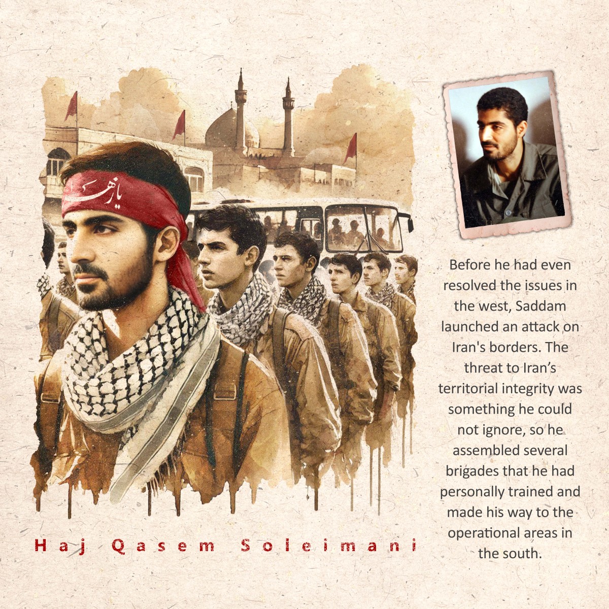 Poster collection of the life of Martyr Soleimani