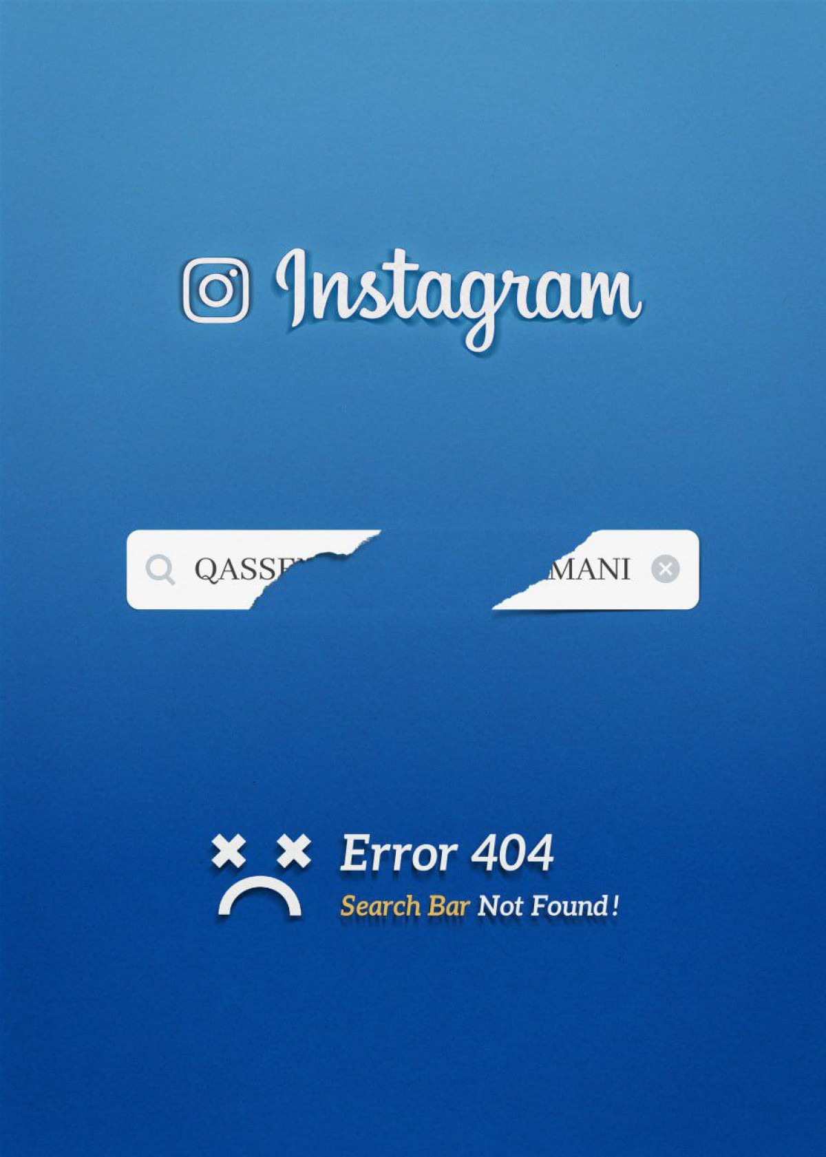 Instagram  Error 404 Search Bar Not Found!