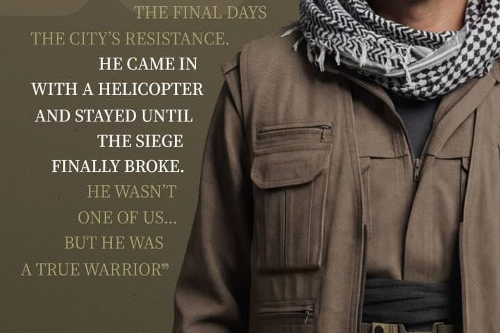 HE CAME IN WITH A HELICOPTER AND STAYED UNTIL THE SIEGE FINALLY BROKE